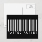 Tattoo Artist Bar code Postkarte (Vorne/Hinten)