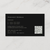 Tattoo Artist Bat QR Code Business Card Visitenkarte (Rückseite)