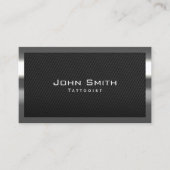 Tattoo Artist Beruflich Black Carbon Fibre Visitenkarte (Vorderseite)