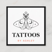 Tattoo Artist Butterfly Ästhetik Drittes Auge Myst Quadratische Visitenkarte (Vorderseite)