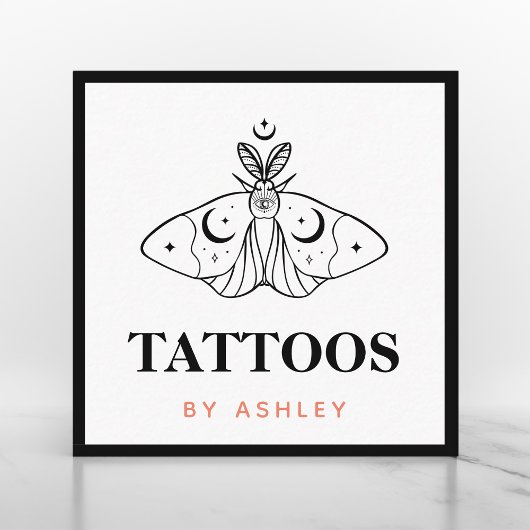 Tattoo Artist Butterfly Ästhetik Drittes Auge Myst Quadratische Visitenkarte
