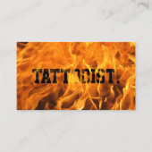 Tattoo Artist Creative Flaming Feuer Typografie Visitenkarte (Vorderseite)