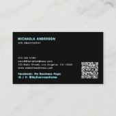 Tattoo Artist Custom Foto Blue Neon Visitenkarte (Rückseite)