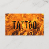 Tattoo Artist Einzigartiges Flammenfeuer Visitenkarte (Vorderseite)