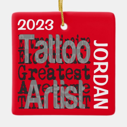 Tattoo Artist Extraordinaire CUSTOM Keramikornament (Vorderseite)