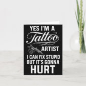 Tattoo Artist Fix Stud Funny Tattoo Shop Gift  Karte (Vorderseite)