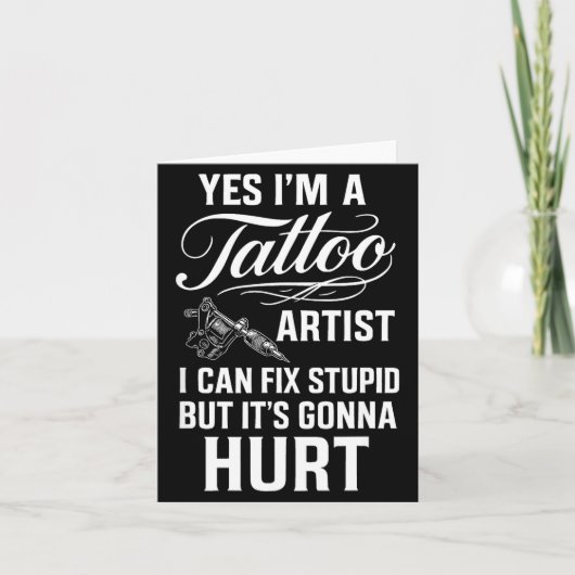 Tattoo Artist Fix Stud Funny Tattoo Shop Gift  Karte (Vorderseite)
