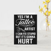 Tattoo Artist Fix Stud Funny Tattoo Shop Gift  Karte (Gelbe Blume)
