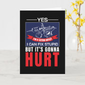 Tattoo Artist Fix Stupid Vintag Karte (Gelbe Blume)