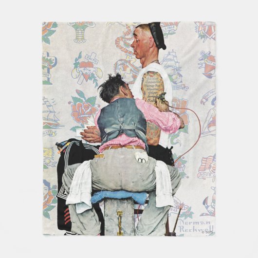 Tattoo Artist Fleecedecke (Vorderseite)