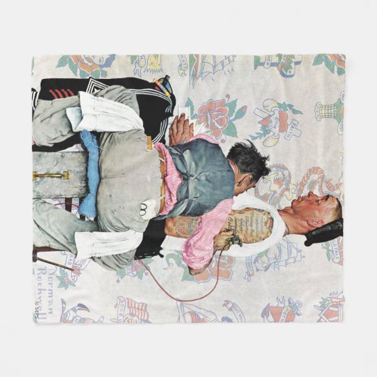 Tattoo Artist Fleecedecke (Vorderseite (Horizontal))