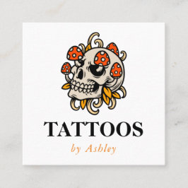 Tattoo Artist Fügen Sie Ihre Social Media Creative Quadratische Visitenkarte