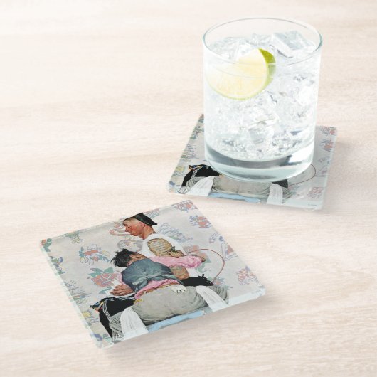 Tattoo Artist Glasuntersetzer (Schrägansicht)