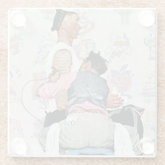 Tattoo Artist Glasuntersetzer (Rückseite)