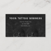 Tattoo Artist Gothic Black Dark Academia Skull Visitenkarte (Rückseite)