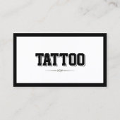Tattoo Artist Minimalistisch Moderne, fette Grenze Visitenkarte (Vorderseite)