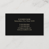 Tattoo Artist Modernes Schwarz & Gold Orientalisch Visitenkarte (Rückseite)