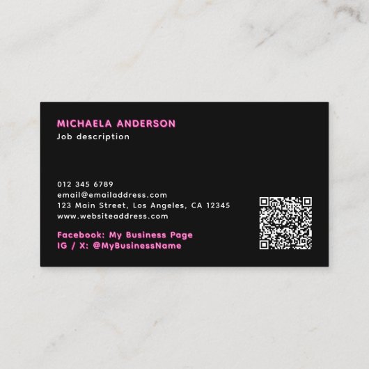 Tattoo Artist Neon Mystical Celestial Moth Visitenkarte (Rückseite)