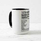 Tattoo Artist Nutrition Fakten Tasse (Vorderseite Links)