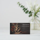 Tattoo artist QR code  Visitenkarte (Stehend Vorderseite)