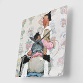 Tattoo Artist Quadratische Wanduhr (Winkel)