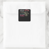Tattoo Artist Quadratischer Aufkleber (Tasche)