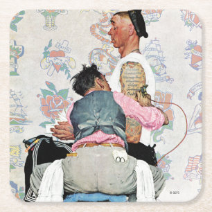 Tattoo Artist Rechteckiger Pappuntersetzer