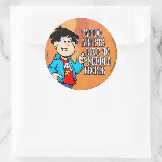 Tattoo Artist Runder Aufkleber (Tasche)
