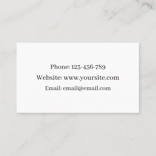 Tattoo Artist Salon Blumenschwert Klassisches Weiß Visitenkarte (Rückseite)