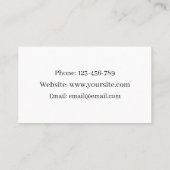 Tattoo Artist Salon Schlicht Visitenkarte (Rückseite)