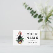 Tattoo Artist Salon Tropische Flasche Exotic Visitenkarte (Stehend Vorderseite)