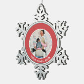 Tattoo Artist Schneeflocken Zinn-Ornament (Rechts)