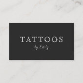 Tattoo Artist Shop Minimal Simple Black & White Visitenkarte (Vorderseite)
