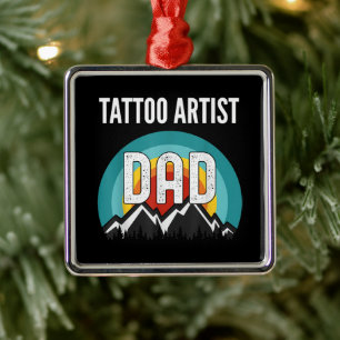Tattoo Artist Vater, Vatertag 2021 Geschenk Ornament Aus Metall