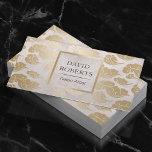 Tattoo Artist Vintag Gold Oriental Cloud Muster Visitenkarte<br><div class="desc">Tattoo Artist Vintag Gold Oriental Cloud Muster Business Cards.</div>
