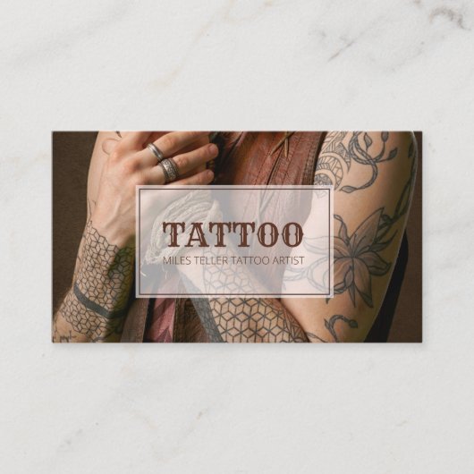 Tattoo Artist Visitenkarte (Vorderseite)