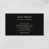 Tattoo artist  visitenkarte (Rückseite)