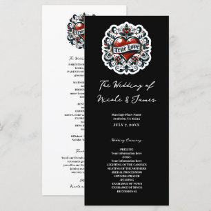 Tattoo-Aufkleber für wahre Liebe Hochzeitsprogramm Programm