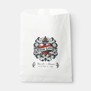 Tattoo-Aufkleber Herz Wahre Liebe Hochzeit Geschenktütchen