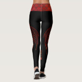 Tattoo Band Red Black Iridescent Scala Dragon Leggings (Rückseite)