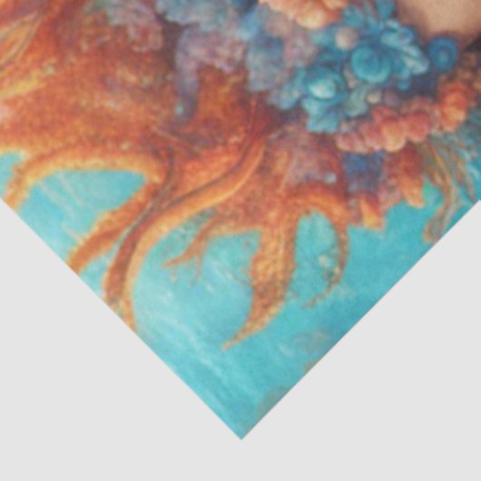 Tattoo Beautiful Mittelmeer Meerjungfrau Seidenpapier (Ausschnitt)