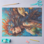 Tattoo Beautiful Mittelmeer Meerjungfrau Seidenpapier (Basteln)