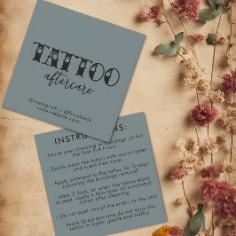 Tattoo Beruflich Artist Aftercare Instructions Quadratische Visitenkarte