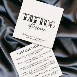 Tattoo Beruflich Artist Aftercare Instructions Quadratische Visitenkarte