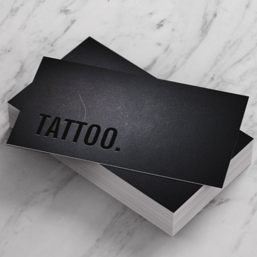 Tattoo Beruflich Black Bold Minimalistisch Visitenkarte