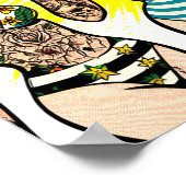 Tattoo-Bikini-Pin-up-Comics Poster (Ecke)