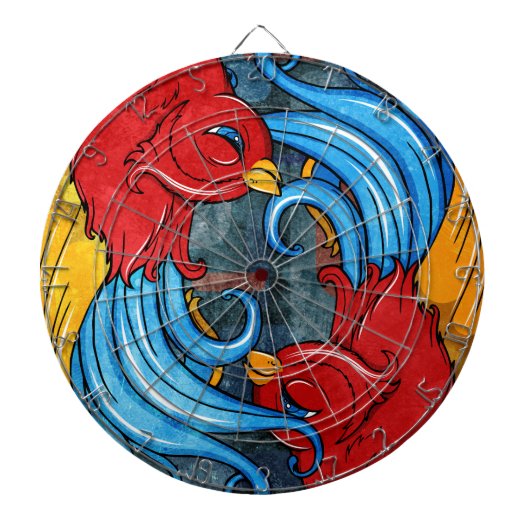 Tattoo Birds Dartscheibe (vorne)