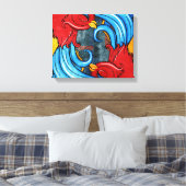 Tattoo Birds Leinwanddruck (Insitu (Schlafzimmer))