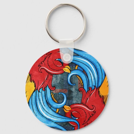 Tattoo Birds Schlüsselanhänger (Vorderseite)