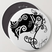 Tattoo Black Blume Button (Vorne & Hinten)